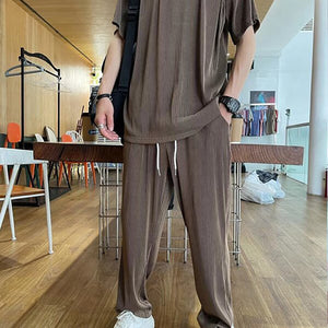 🔥Summer Hot Sale(Buy 2 Free Shipping)-Ice Silk Male Casual Suit