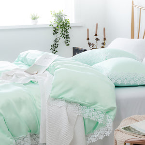 Soft Lace Bedspread Bedding Set - 3pcs