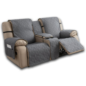 100% Waterproof Loveseat Recliner Cover with Console